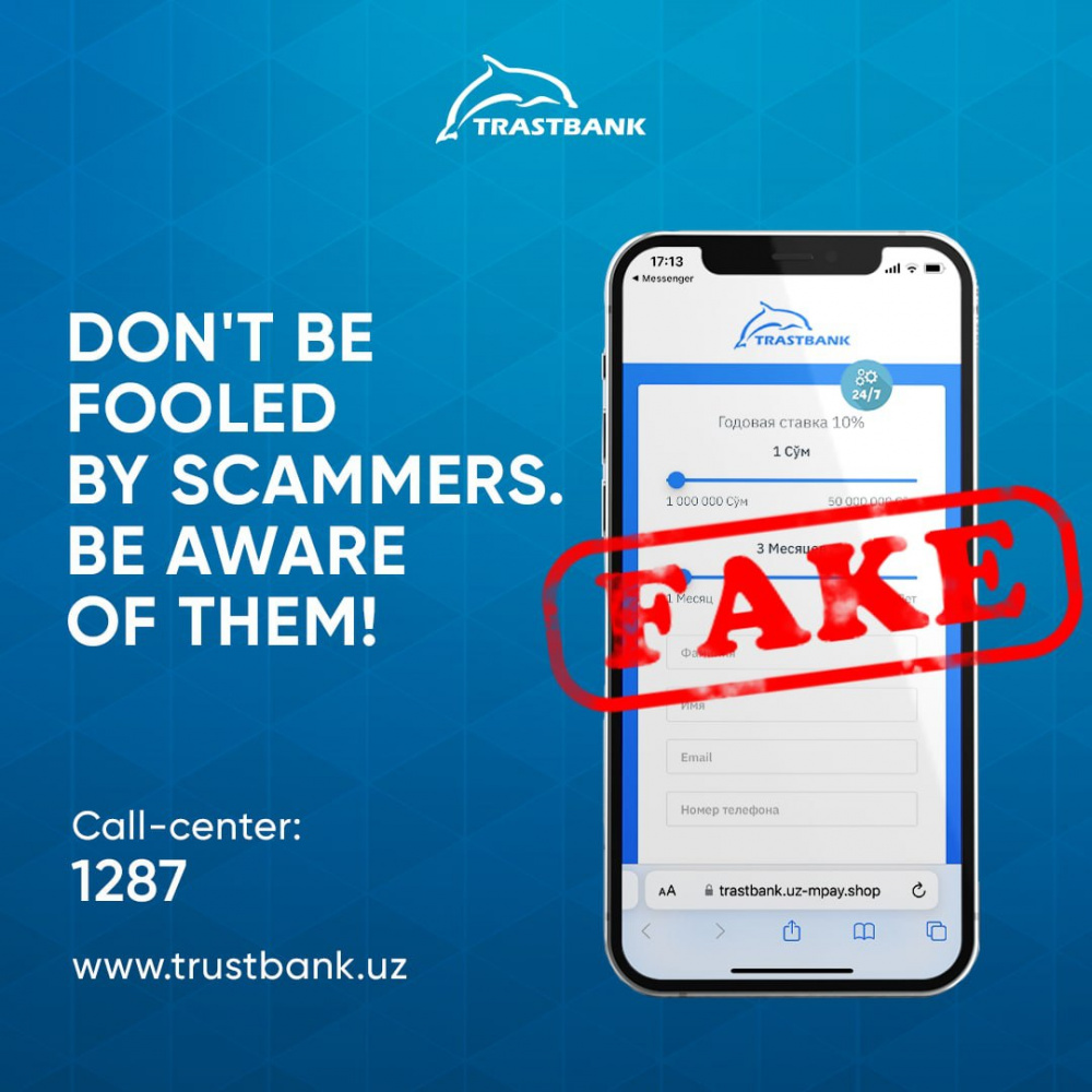 Don't be fooled by scammers. Be aware of them!