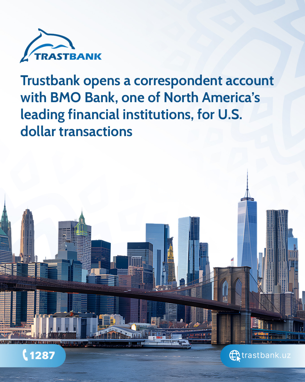 Trustbank opens a correspondent account with BMO Bank, one of North America’s leading financial institutions, for U.S. dollar transactions